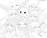 Coloriage personnages de fairy tail